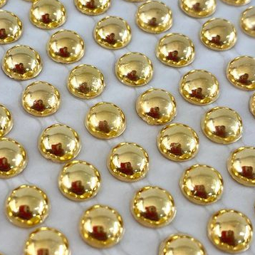 ( CARTELA ) meia perola ( ADESIVA- ) 8 mm ( DOURADA ) em Oferta na Shopee