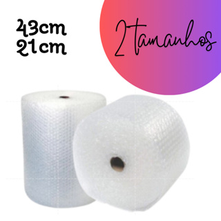 Plástico Bolha - Bobina 43 cm X 100 Mts E-commerce 25 Micras Bolha em Oferta na Shopee