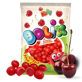 1/2/3 Bala De Goma Azedinha Bolix Cereja 500g - Kuky em Oferta na Shopee
