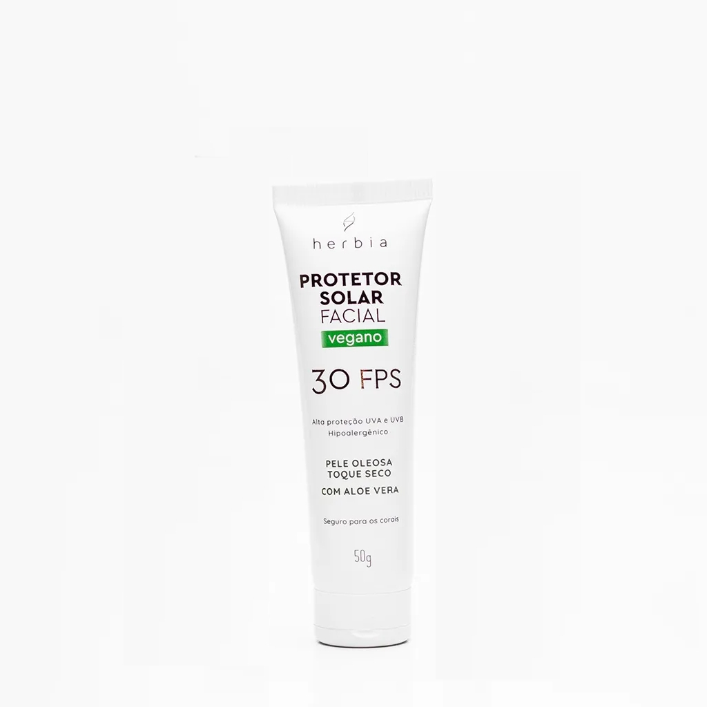 Protetor solar facial vegano Herbia Fps30 50g (Pele oleosa)