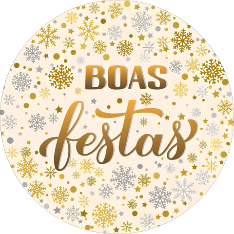 Painel Festa Infantil Redondo Boas Festas Dourado  + Arco, Suporte incluso. Fazemos personalizado com qualquer tema. Confeccionado em Lona fosca, impressão de alta resolução. cenário Circular p/ Decoração
