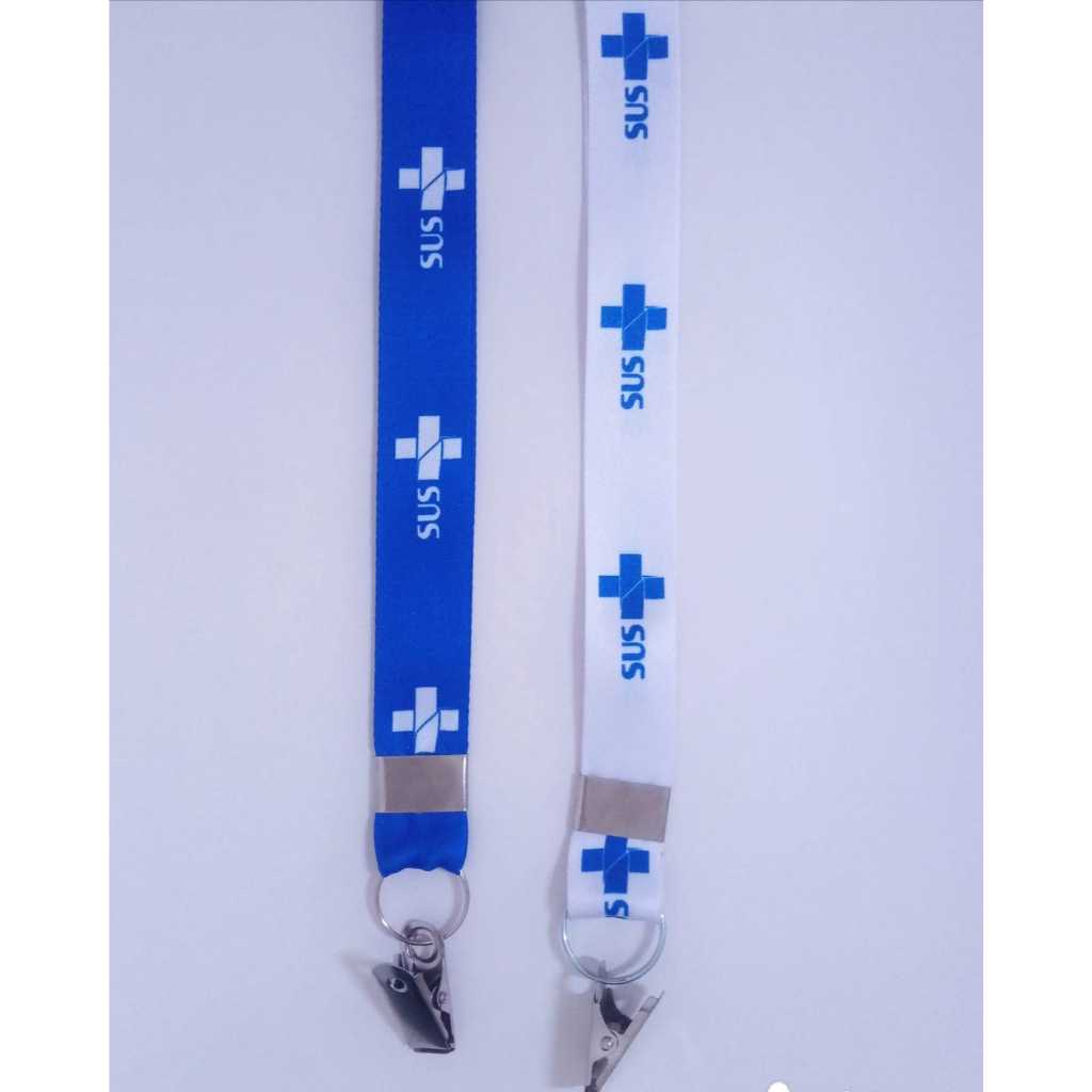 Cordão para Crachá 21mm C/Clips Jacaré C/Argola | [ SUS ] | 1 unid. em Oferta na Shopee