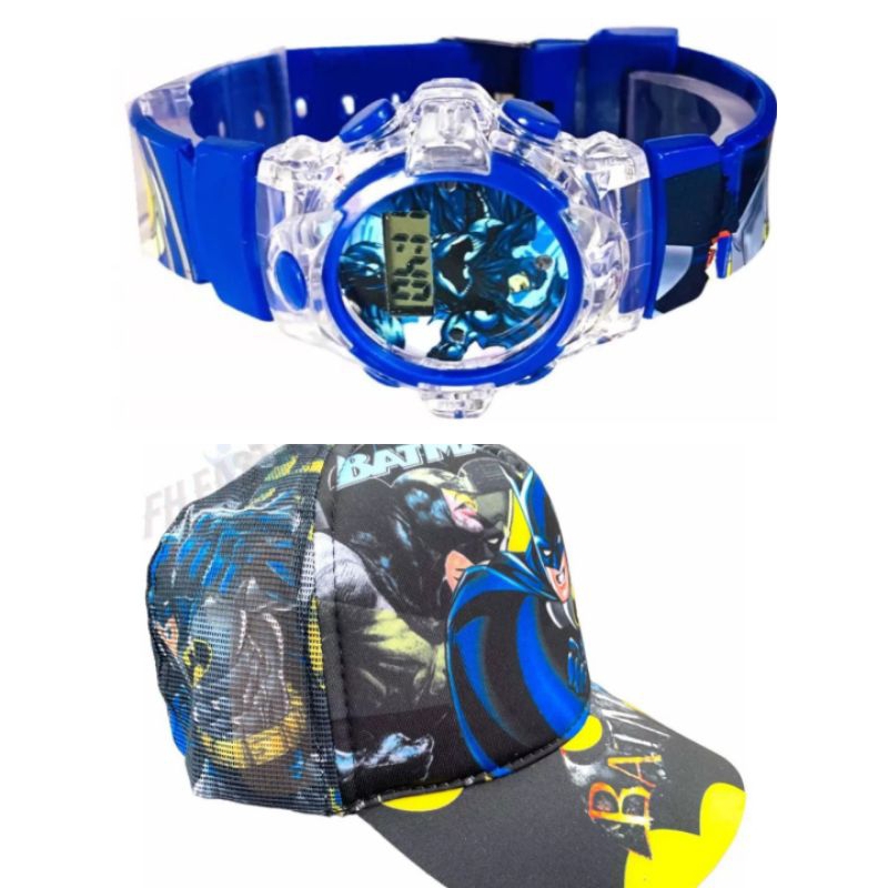 Novidade , relogio musical e digital mais bone do batman , esse presente vai alegrar seu filho , aprende a hora e protege a a cabeca do deu filho