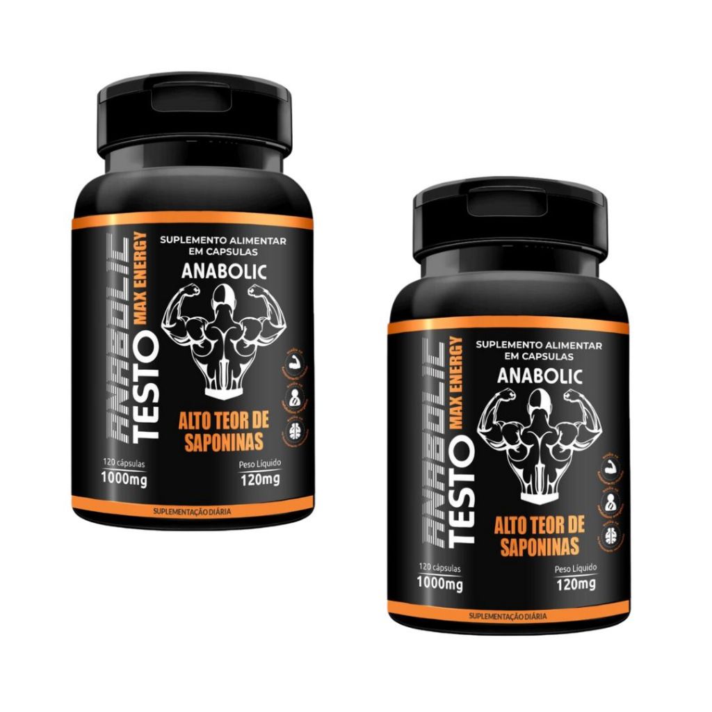 Kit 2x Testo Max Energy 120 cápsulas Medinfarm