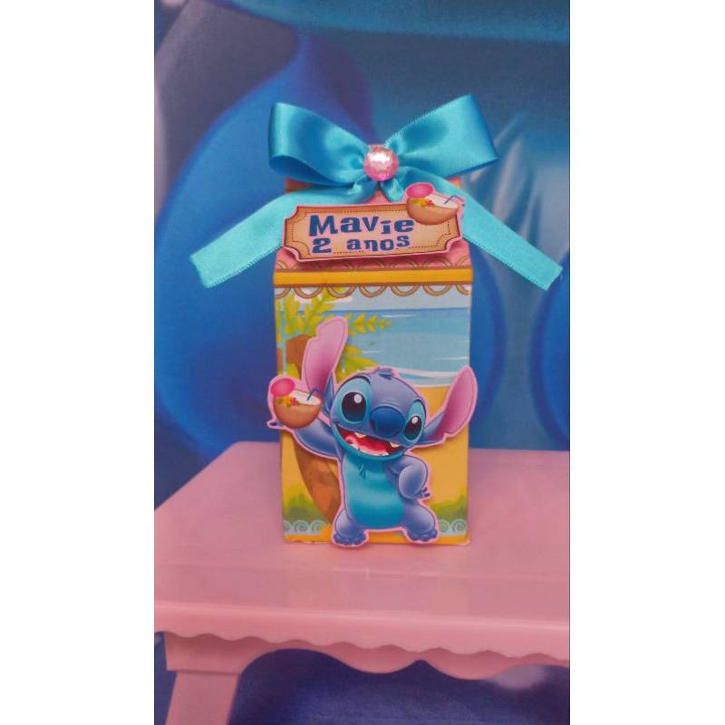 kit de caixa milk lilo e stitch/10 caixa/lembrancinha de aniversário/caixa personalizada/mimo de aniversário