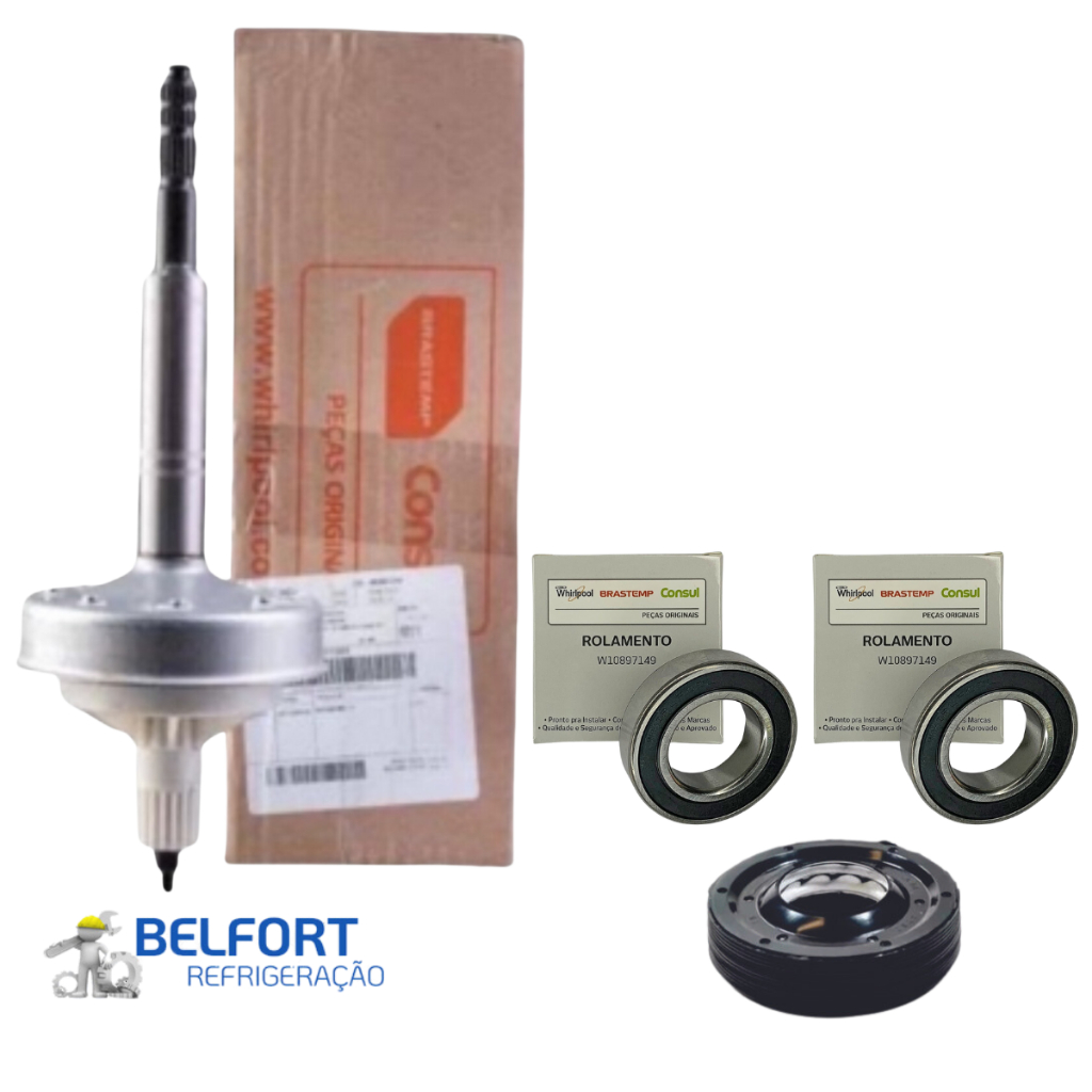 Kit Mecanismo Brastemp/Consul eixo longo ORIGINAL + Rolamento ORIGINAL e Retentor