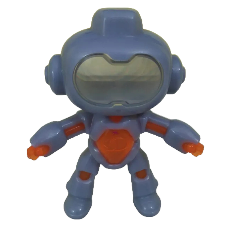 Boneco Robô Laranja promocional Discovery Robots Arco Íris McDonalds 2019