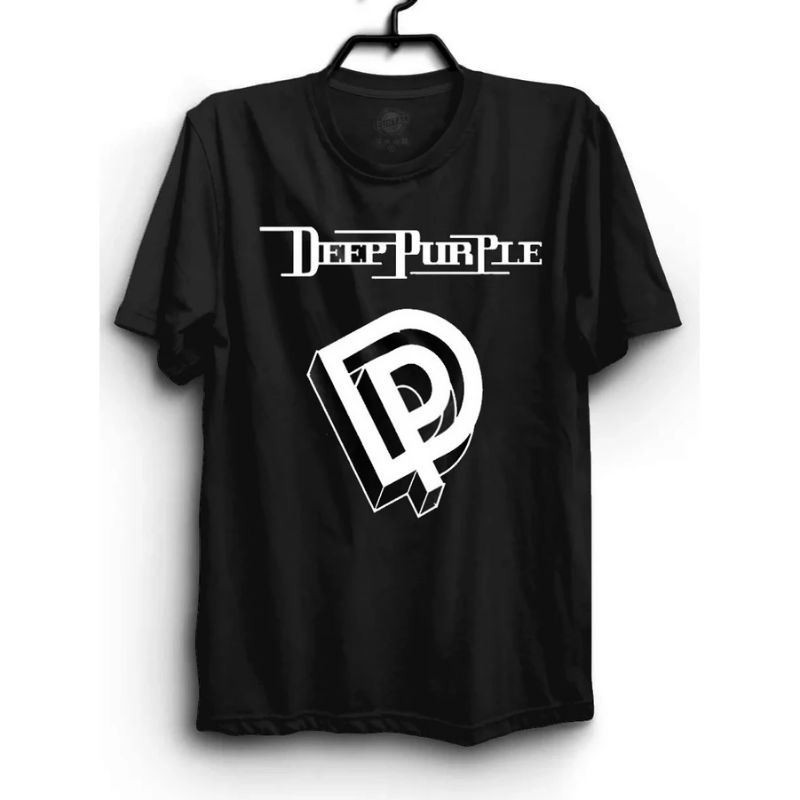 Camiseta Deep Purple Camisa Unissex 100% Algodão Banda Britânica Rock Black Heavy Metal Hard Rock Blues Blusa Casual Estampada Básica Tumblr Promoção Masculina Feminina Musica