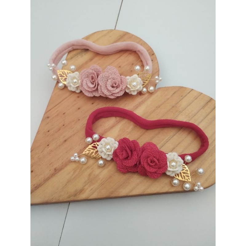 Faixinha de cabelo bebê tiara luxo batizado saída de maternidade em Oferta na Shopee