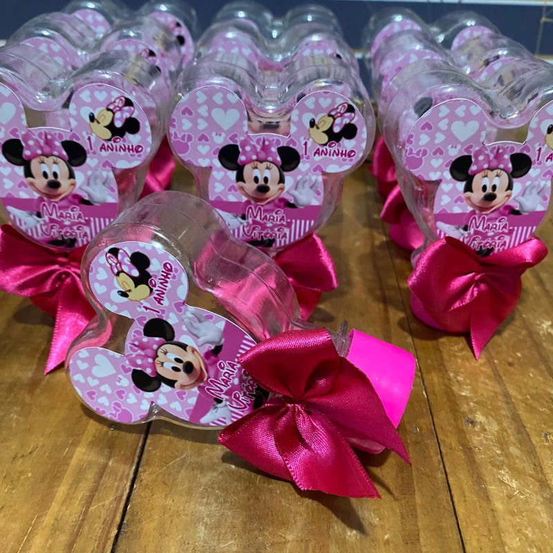 TUBETE Minnie rosa  personalizados em Oferta na Shopee