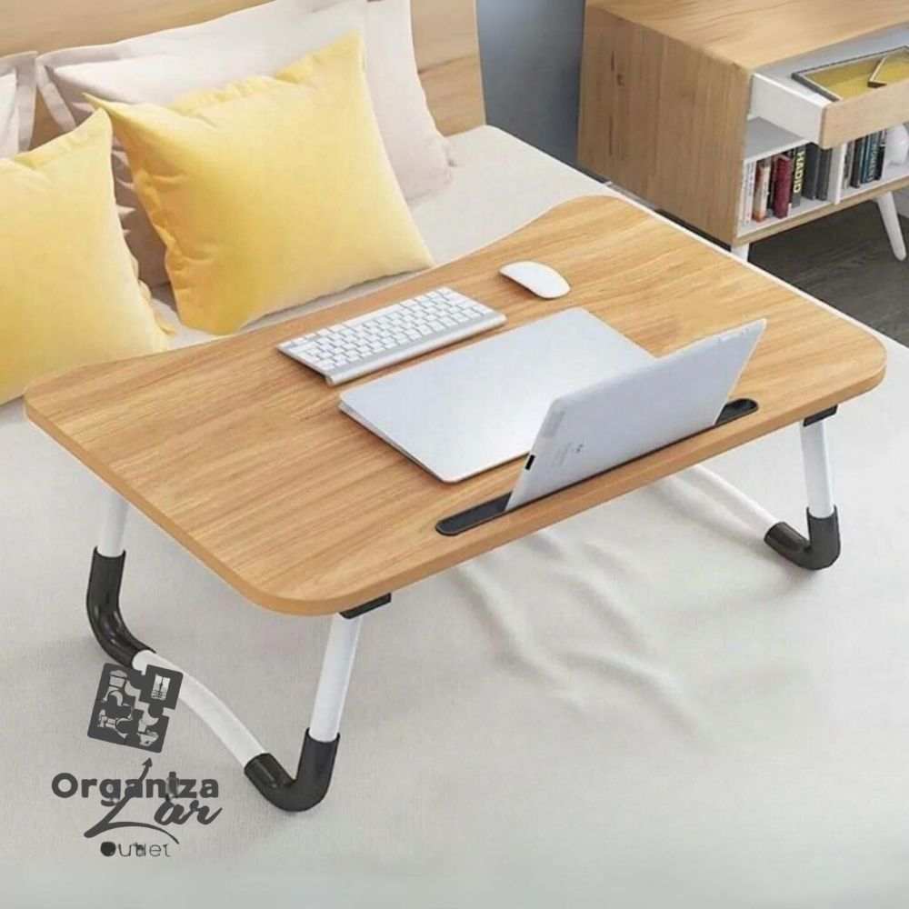 Mesa Dobrável Portátil para Notebook Home Office Apoio Cama Sofá Portátil