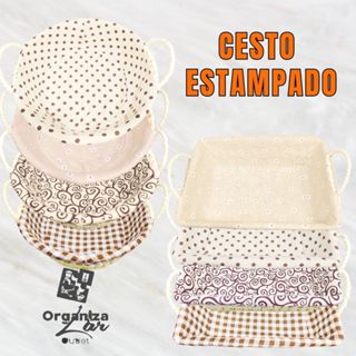 Cesto de Pão Redondo Retangular para Pães Bolos Organizador com Forro Estampados em Oferta na Shopee