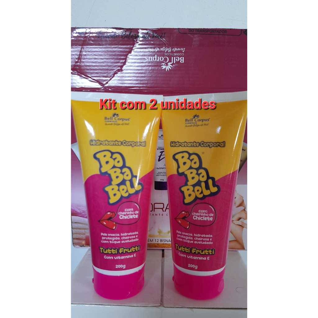Kit Com 2 Loção Hidratante Corporal BABABELL TUTTI FRUTI - Bell Corpus - ORIGINAL em Oferta na Shopee