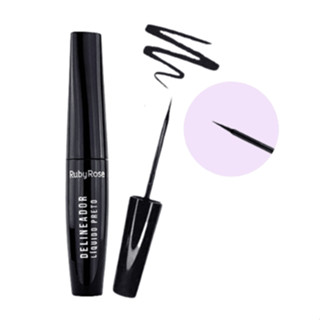 Delineador Líquido Preto Ruby Rose HB-8406 em Oferta na Shopee
