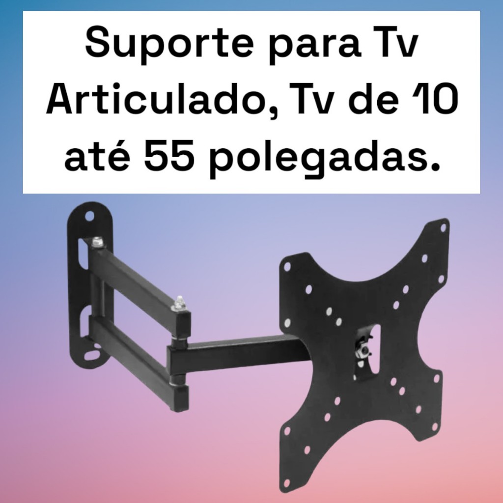 Suporte Tv Articulado Móvel 10" á 55" Polegadas Retrátil Para TV e Monitor LED/LCD/Smart TV