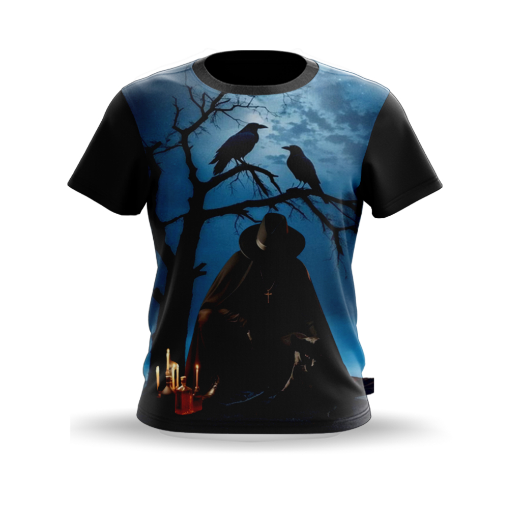 CAMISETA EXU PANTERA NEGRA - UMBANDA & CANDOMBLÉ - TECIDO DRYFIT - SUBLIMADA - COD.107