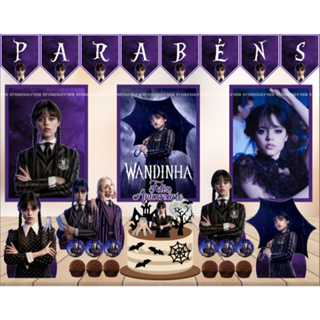 Kit Festa em Casa - Wandinha - Só um Bolinho - Mesversário em Oferta na Shopee