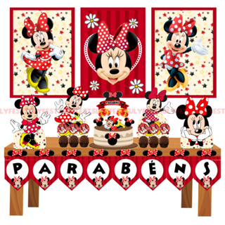 Kit Festa em Casa - Minnie Vermelha - Só um Bolinho - Mesversário em Oferta na Shopee