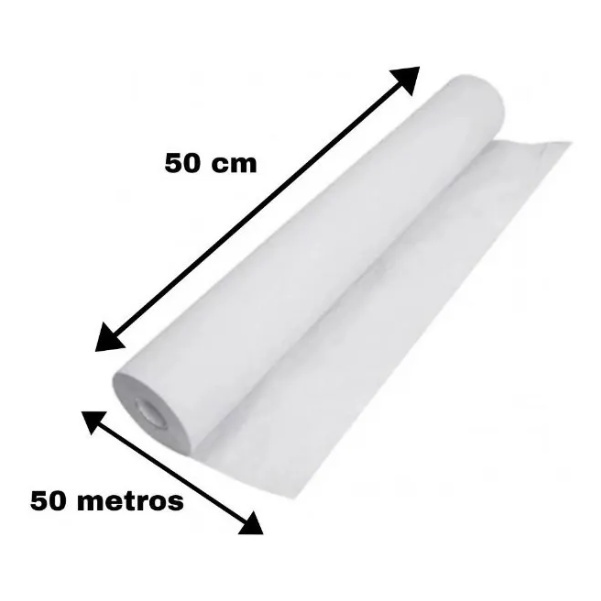 Kit 5 Lençol Descartável Papel Hospitalar Maca 50x50mt - 5 Rolos