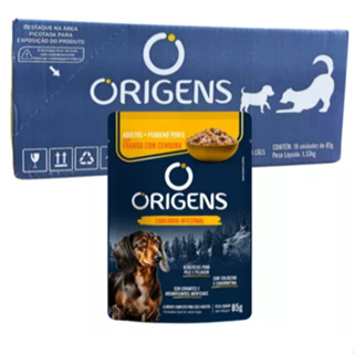 Sachê Origens Petisco Premium Especial Cães Adulto Pequeno Porte Sabor Frango C/ Cenoura Caixa 18 Un em Oferta na Shopee