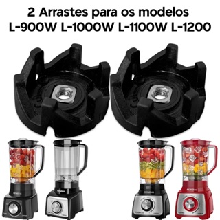 Kit 2 arrastes copo de liquidificador tipo original Mondial Turbo L850 / L900 / L1000 / L1100 /L1200 em Oferta na Shopee