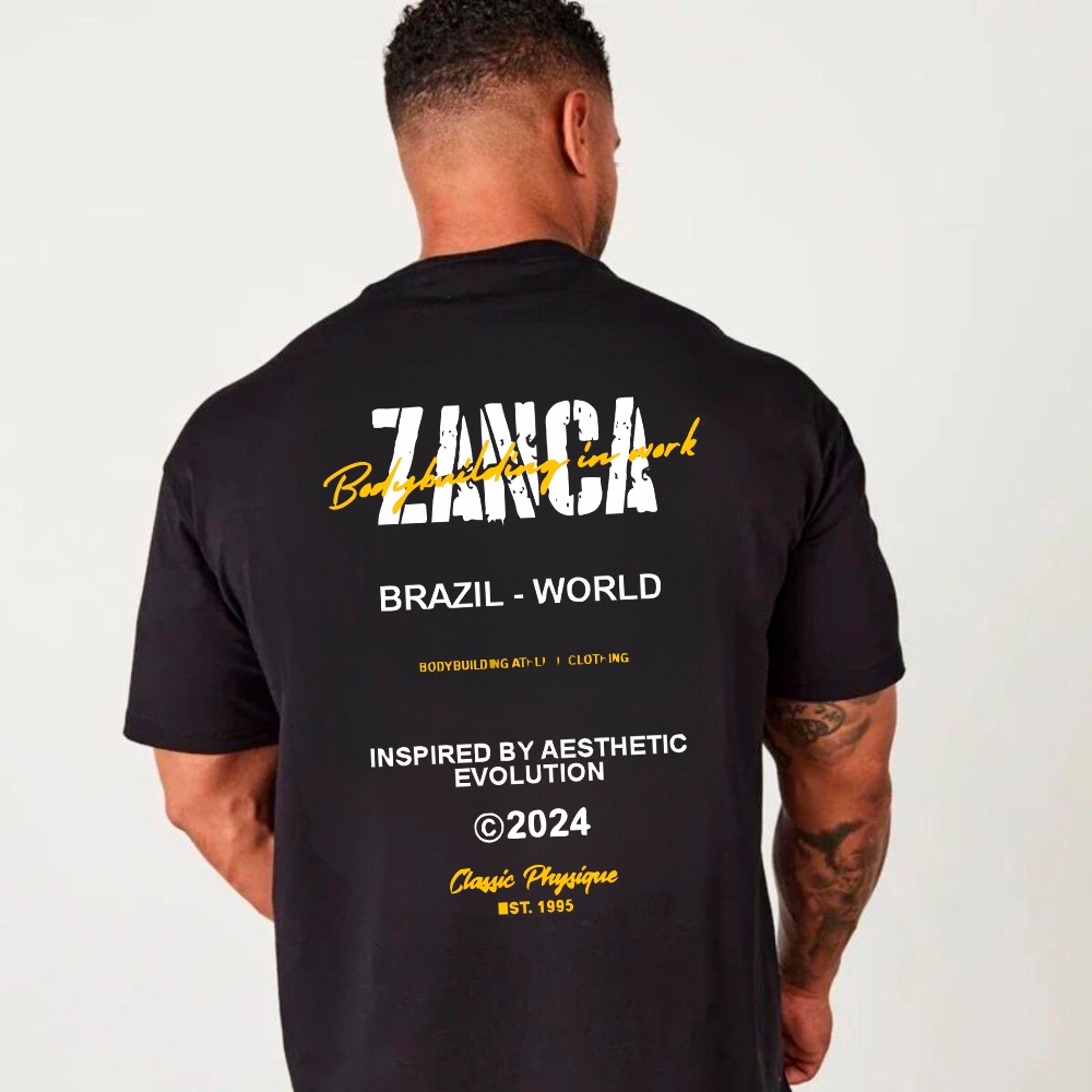 Camiseta Oversized Treino Academia Zanca Estilosa Campeao Confortavel Atletico