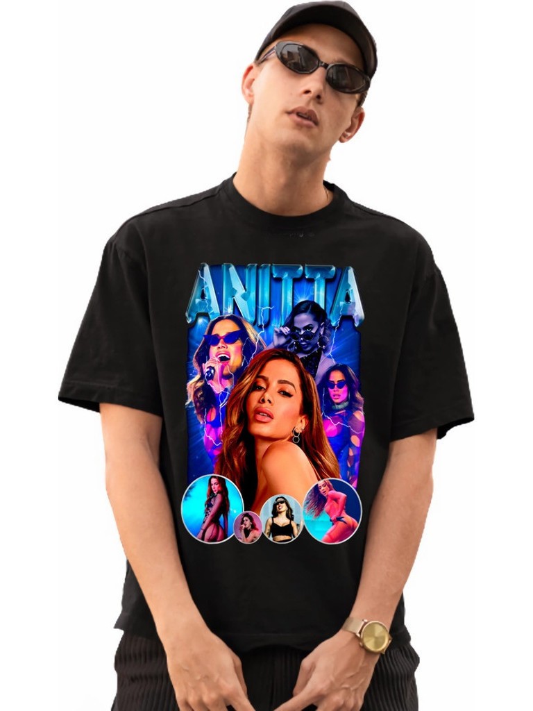 Camiseta Anitta Cantora Musica Moda Camisa Blusa Funk Estampada