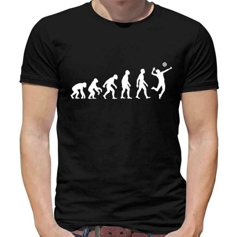 Camiseta Masculina Evolução Vôlei Camisa Algodão Estampada Unissex Esporte Praia Quadra Voleibol Uniforme Escola Tumblr