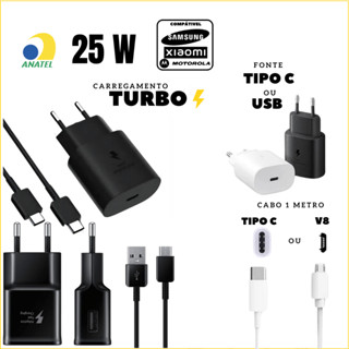 Carregador Samsung Turbo Fonte Cabo V8 Tipo C USB USBC TipoC Original Fast A01 A02 A03 A04 A05 A11 A12 A13 A14 A15 A20 A20S A21 A22 A23 A24 A25 A30 A31 A32 A33 A34 A35 A50 A51 A52 A53 A54 A55 A71 A72 A73 M14 M31 M32 M34 M54 S20FE S21FE S22 S23 S24 em Oferta na Shopee