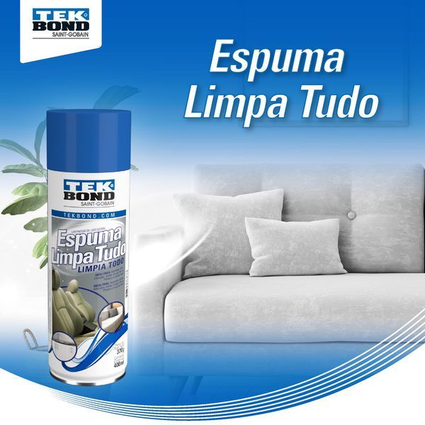 Espuma Limpa Tudo - TEKBOND Limpa Estofados - Limpa Vinil - Limpa Formica - Limpa Interior de Carros
