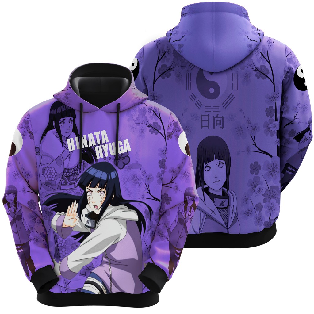 Blusa de Moletom Sublimado Infantil Anime Manga Hinata