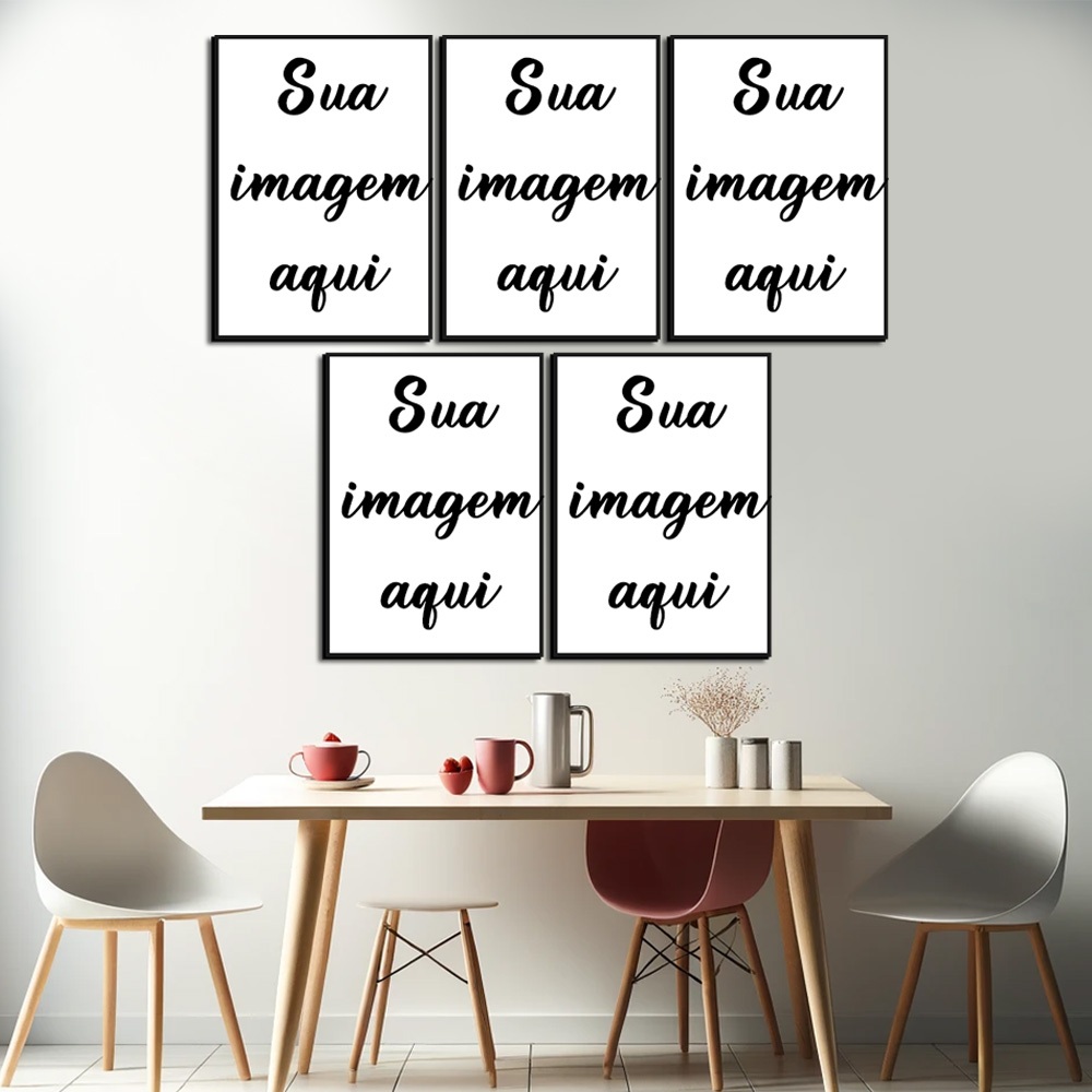 KIT Com 5 Plaquinhas Decorativas de MDF Personalizadas - Mande sua Imagem - Quadrinhos Decorativos, quadros, fotos