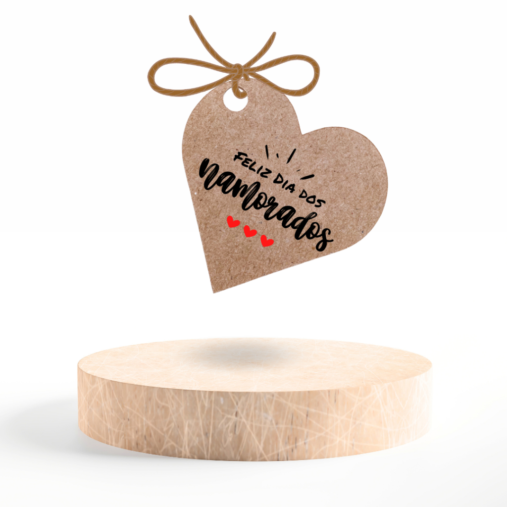 Tag kraft coração Felis dia dos namorados- Embalagem dia dos namorados- Mimo namorados em Oferta na Shopee
