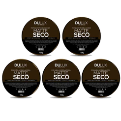 5 Cera Modeladora Efeito Matte Seco Dulux 130g Cabelo e Barba Pomada Masculina Sem Brilho Barbearia