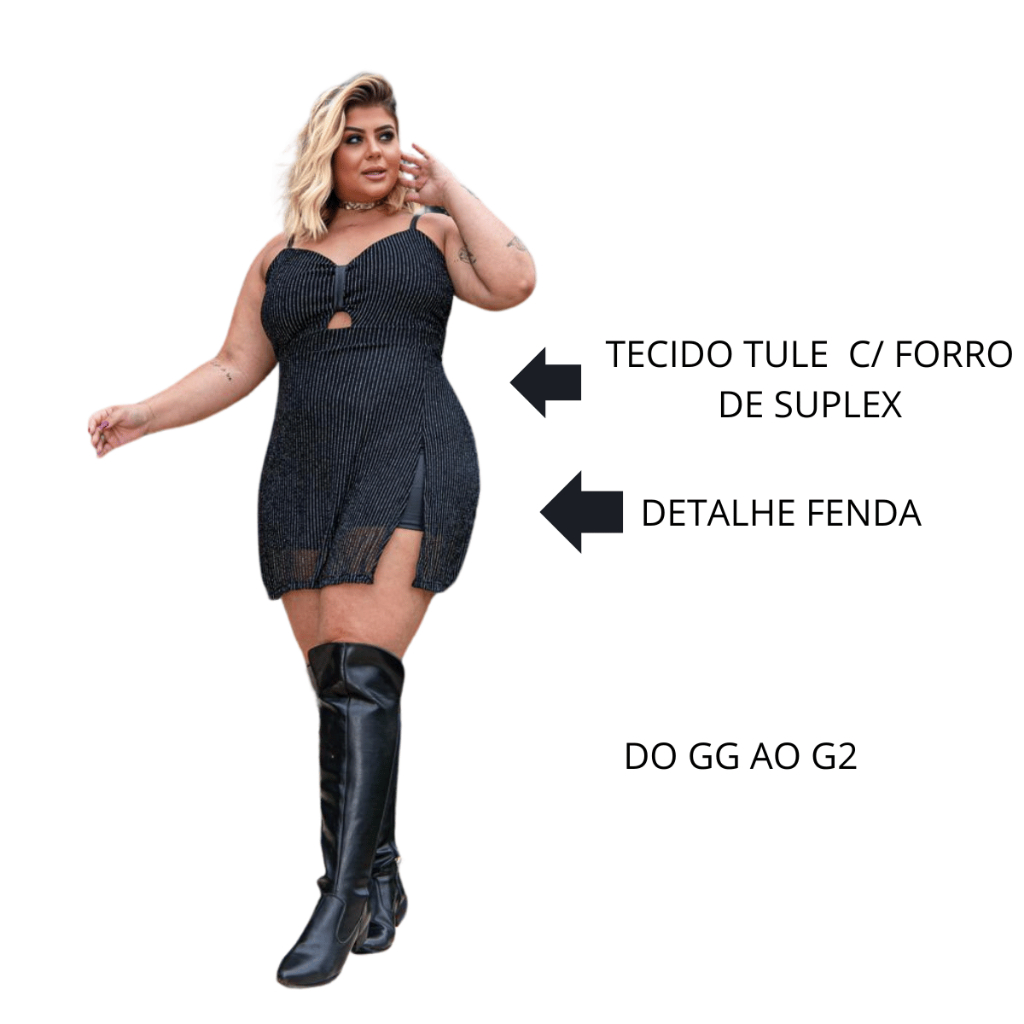 Macaquinho Euphoria Fenda Plus Size  Badala C/ Bojo Maravylhosa Curve
