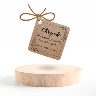 Tag para lembrancinhas Obrigado por fazer parte da nossas história- Quadrada em Oferta na Shopee