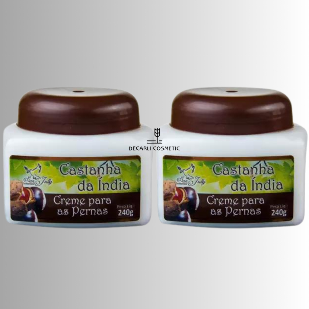2 UN Creme Para As Pernas Castanha Da Índia 240g - San Jully