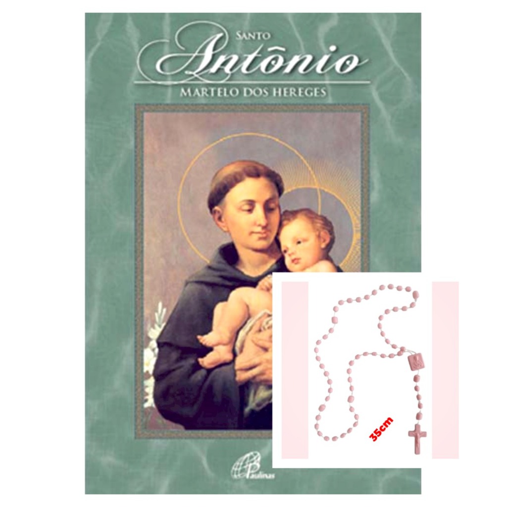 Livro Santo Antônio - (livro pôster) - Religião Devocionarios + Terço