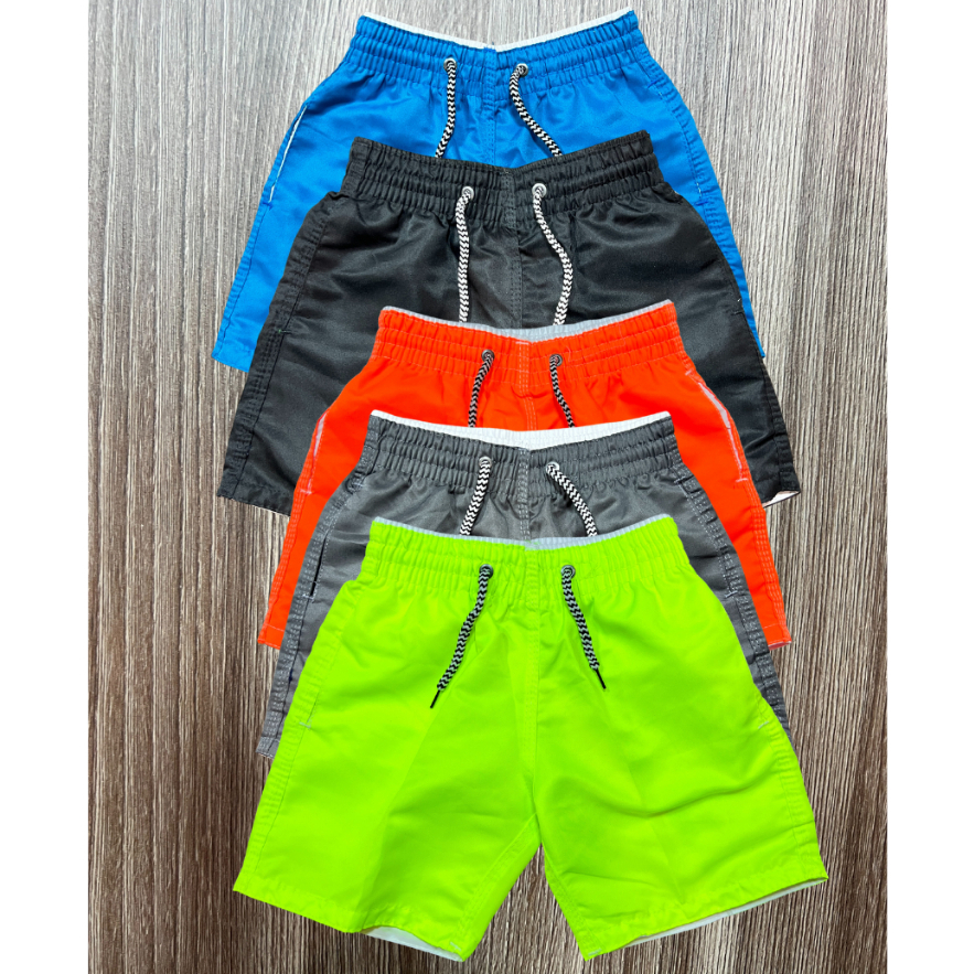 Kit 5 Bermudas Tactel Infantil Juvenil Premium – Luxo, Escola, Lazer e Esportes