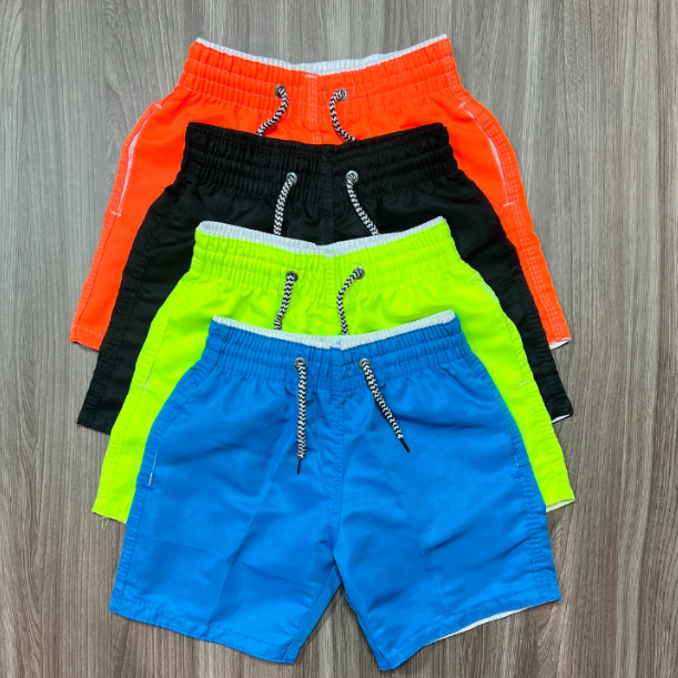 kit 03 bermudas menino tactel grosso juvenil infantil esporte escola lazer variadas