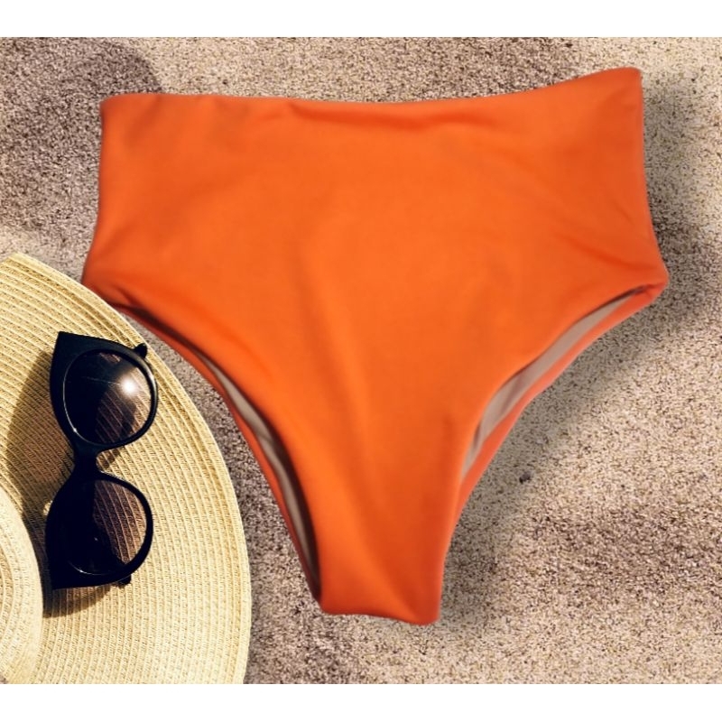 Calcinha cintura alta de biquíni tamanho normal e plus size. em Oferta na Shopee