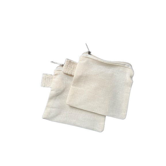 5 Porta moeda algodão cru ecologico 10x10 liso em Oferta na Shopee