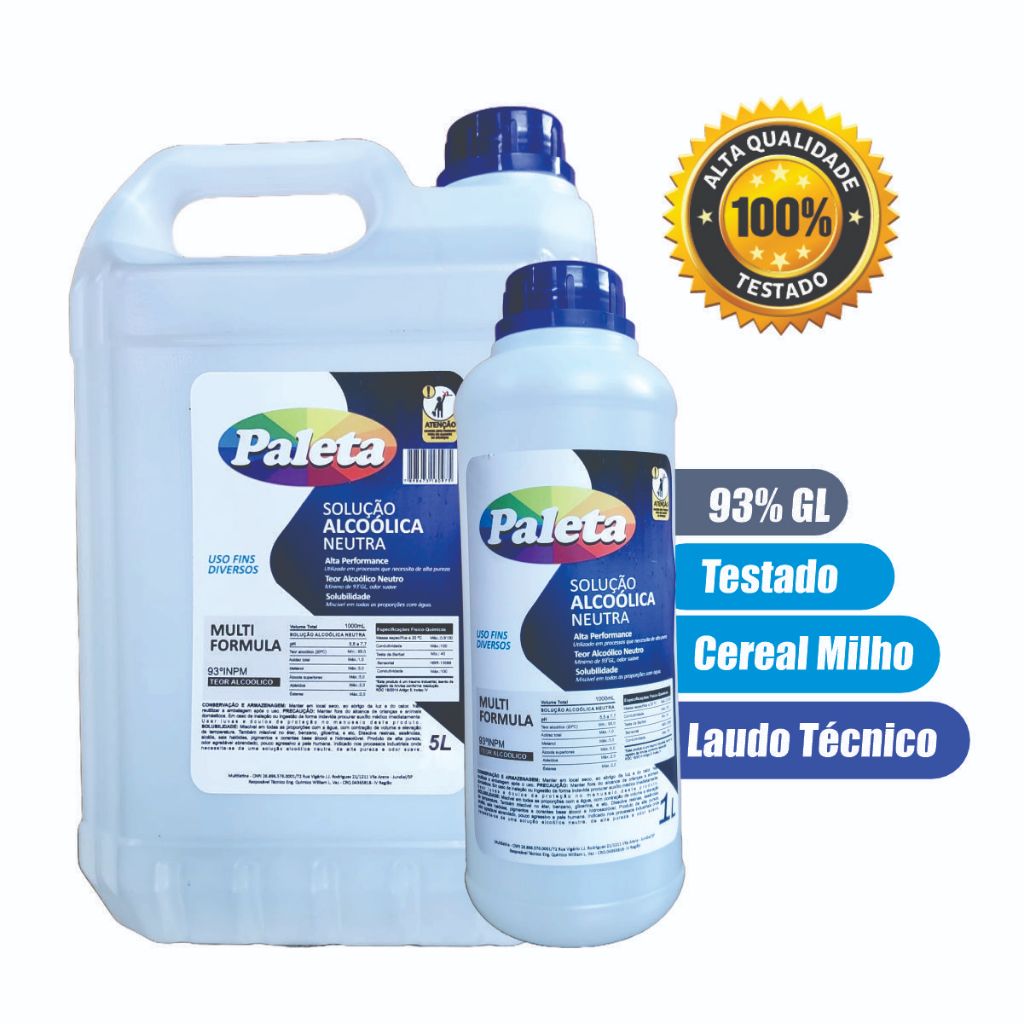 6 litros de Base pronta para fabricação de licores, extratos, tinturas, extra neutro 93%,. em Oferta na Shopee