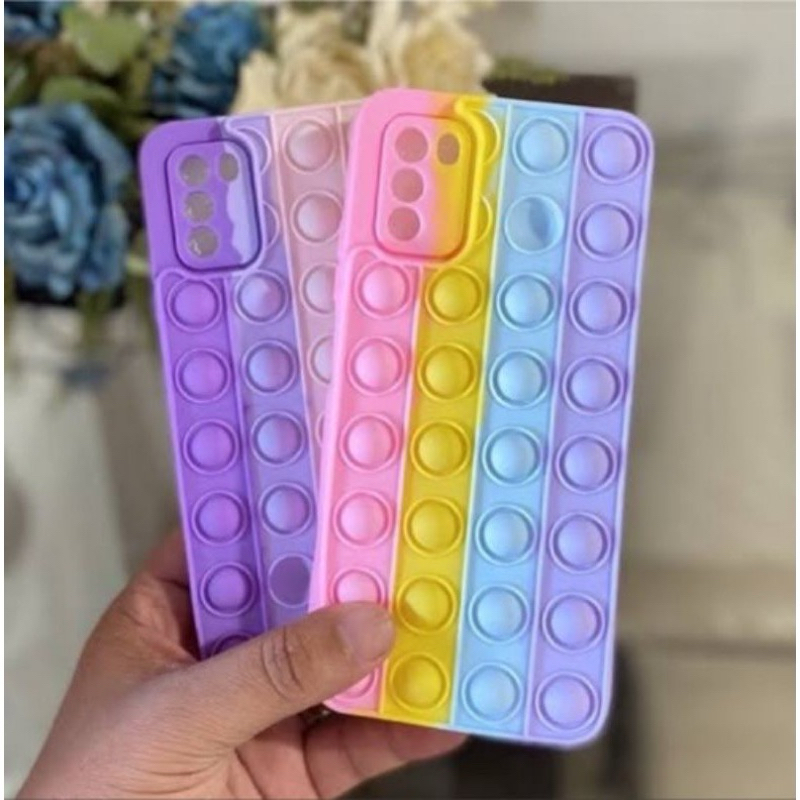 capa bolhas coração anti stress Capinha Fid get Pop it Poco X3 Pro Poco X3 Poco X3 NFC / Galaxy A80