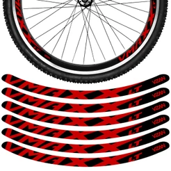Kit 12 Adesivos Vmaxx Roda Bike Vzan Lt Vbrake Bicicleta Ciclismo Aro 24 26 29 Preto e Vermelho