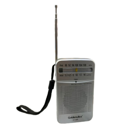 Mini Rádio Portátil Bandas AM e FM Recarregavel GT-50R em Oferta na Shopee