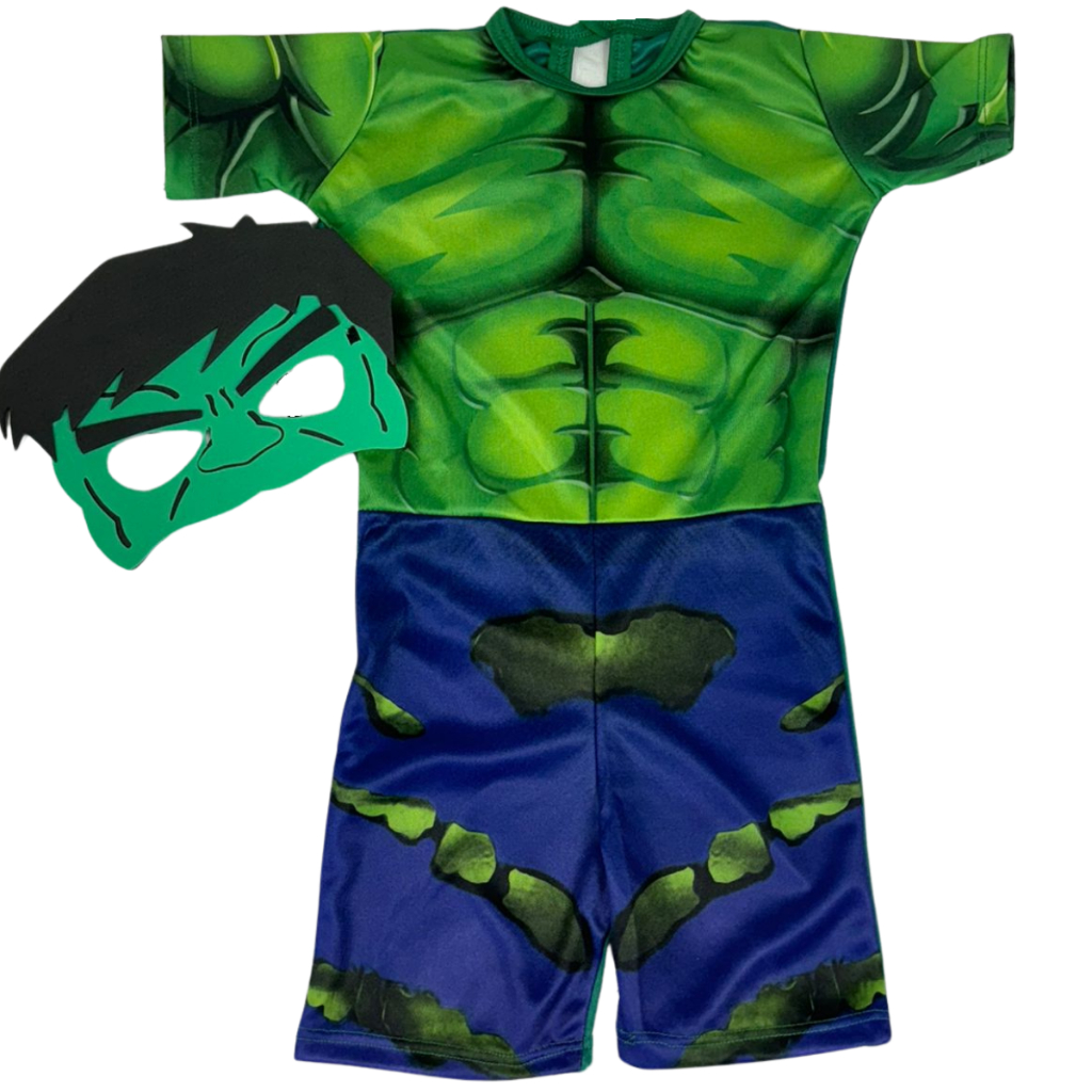 Fantasia Infantil Hulk Heróis Com Máscara - Envio Imediato em Oferta na Shopee