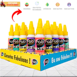 Corante Soft Gel Fab 25g Alimenticio Para Bolo Torta Cupcake Chantilly Glacê Confeitaria
