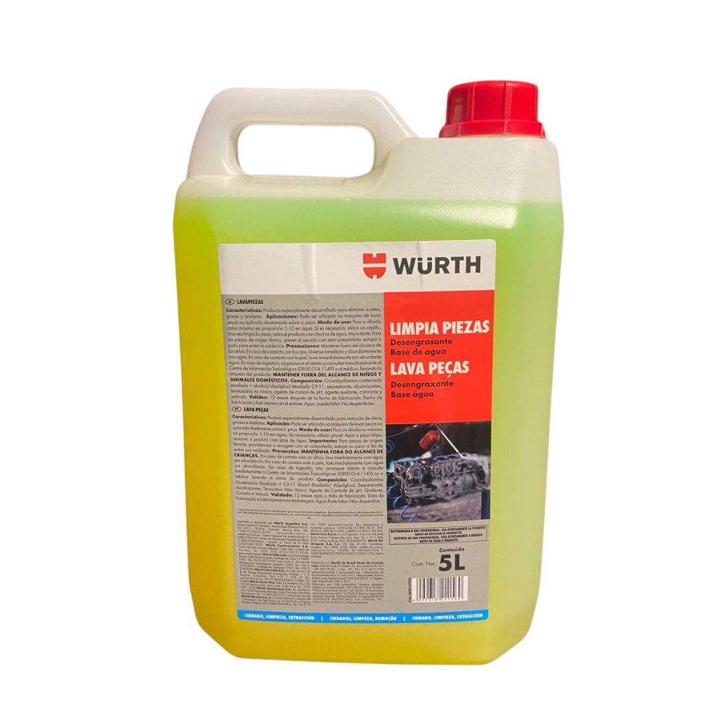 Desengraxante Wurth Base Água, 5 Litros