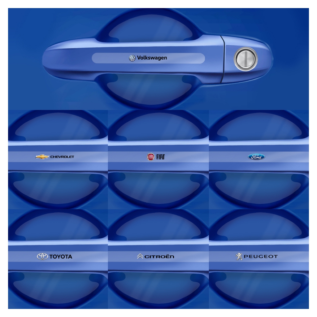 Kit 8 Peças Adesivo Protetor Maçaneta de Porta Carro Anti Arranhões Transparente em Oferta na Shopee